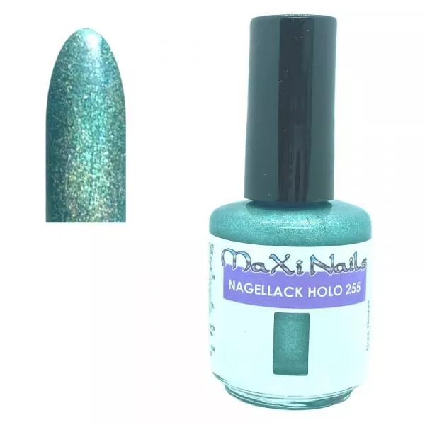 Lufttrocknender Holo Nagellack Türkis Nr 255